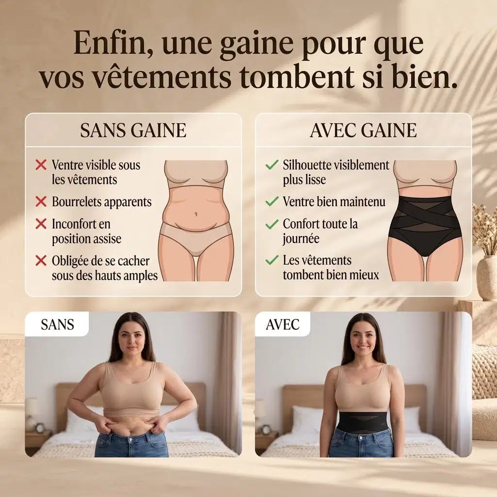Culotte gainante à bande croisée 360°