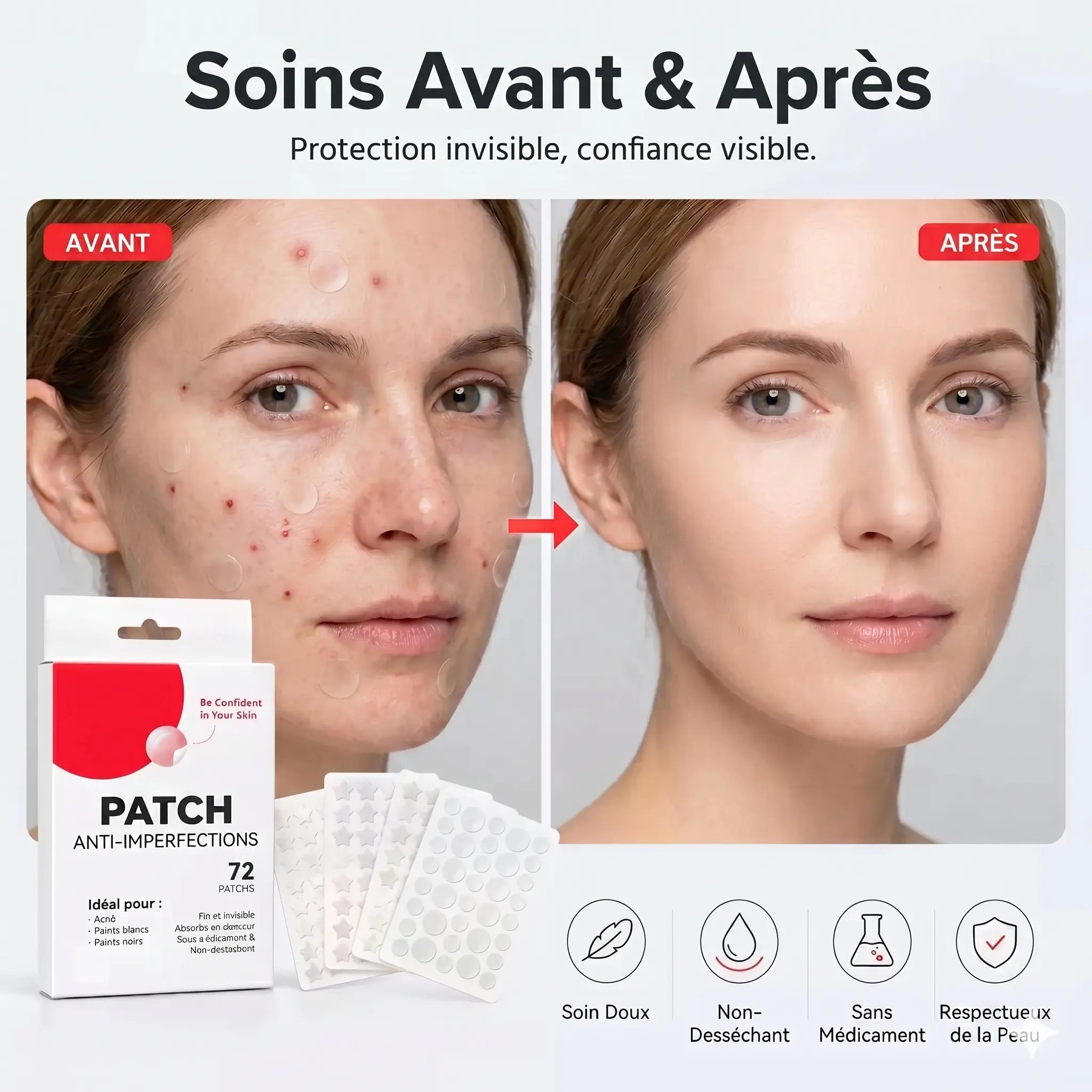 Patchs anti-acné